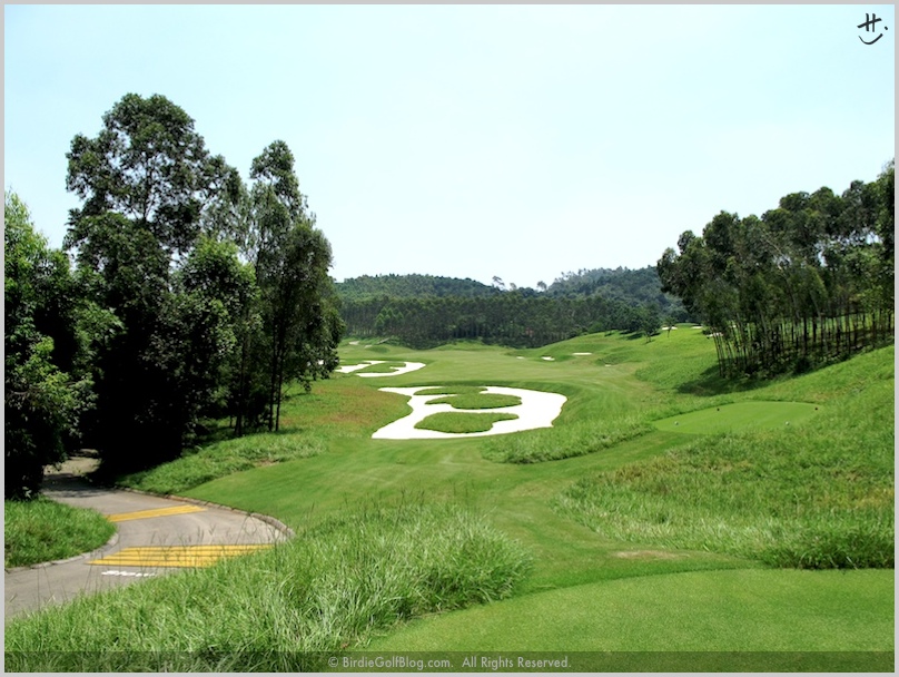 challenging bunkers at pete dye course mission hills in guang dong china 