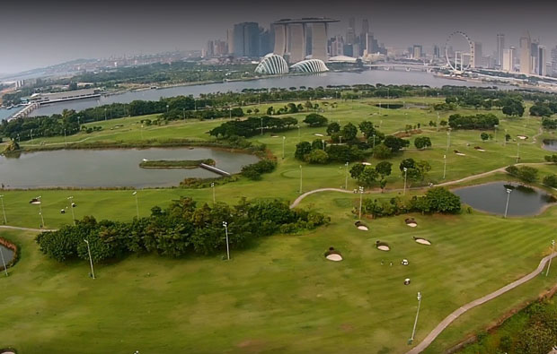 Marina Bay Golf Course aerial view