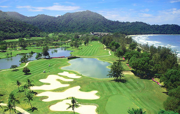 aerial view nexus-golf-resort-karambunai, kota kinabalu, malaysia