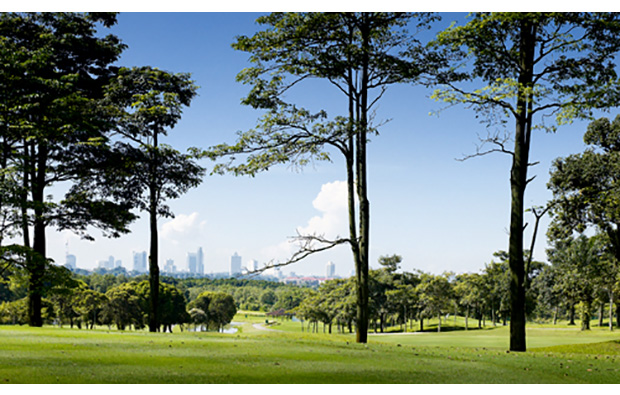 tree-lined fairway Ponderosa Golf Country Club, johor, malaysia