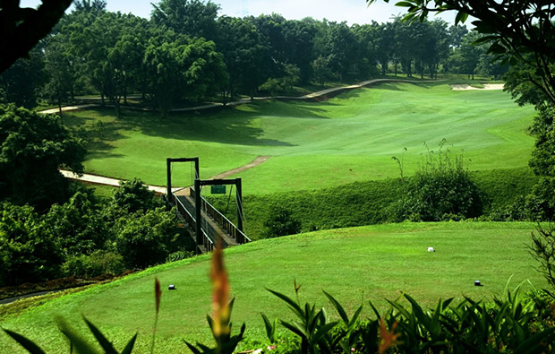 tee box to fairway, riverside golf club, jakarta, indonesia