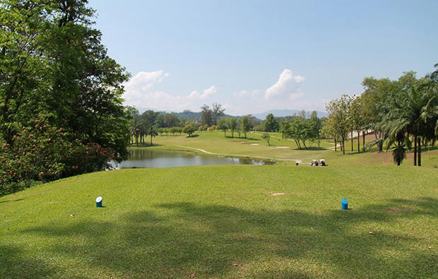 Water hazard Sabah Golf Country Club, Kota Kinabalu, Malaysia