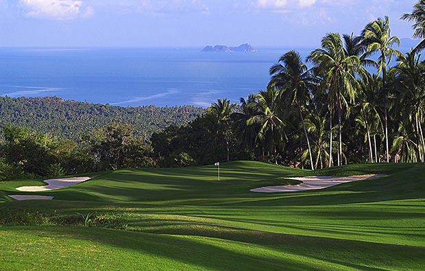 view over santiburi samui golf club, samui, thailand