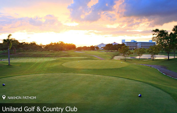 tee box Uniland Golf Country Club, Bangkok, Thailand