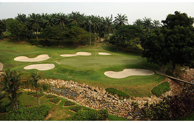 aerial view of green kota permai golf club, kuala lumpur