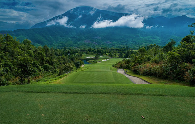 Tee box bana hills golf club, danang, vietnam