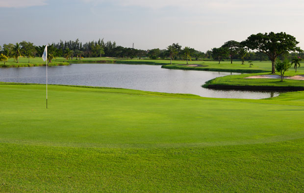 bunker at bangkapong riverside country club, bangkok, thailand