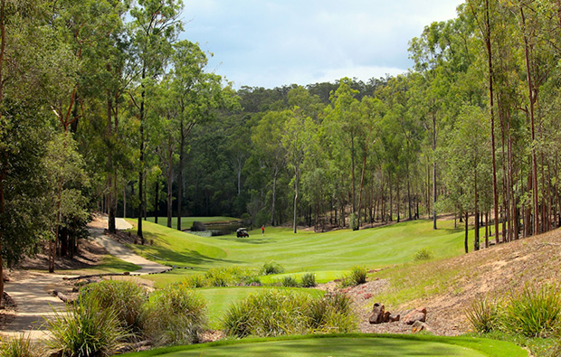 Tree-lined fairways atBrookwater Golf Club, Brisbane, Queensland