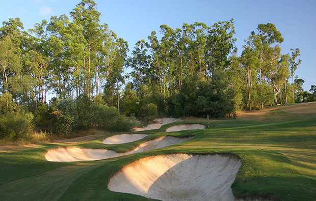 Well-protected green Brookwater Golf Club, Brisbane, Queensland