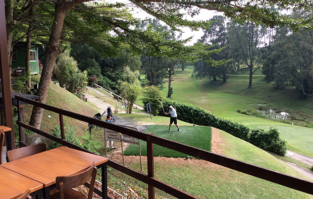 view from the thai restaurant at champions golf course, singapore