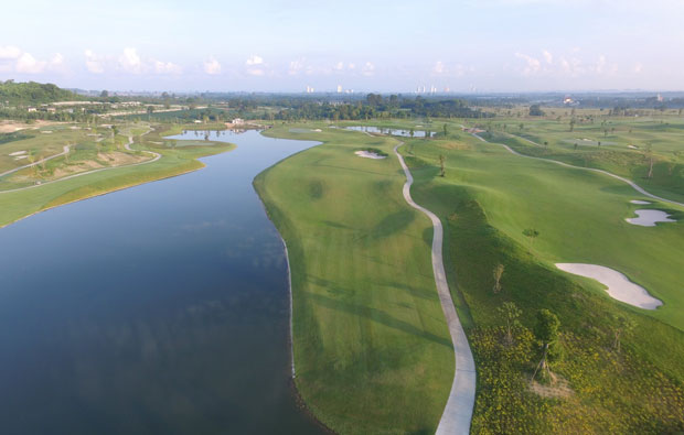 Chee Chan Mountain Golf Resort Aerial View towards city