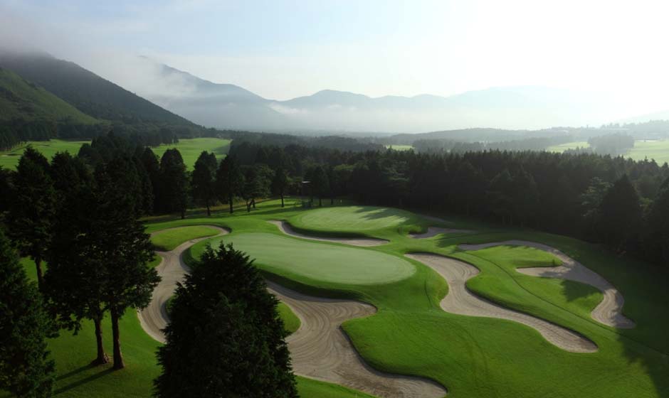 aerial view daihakone country club club japan