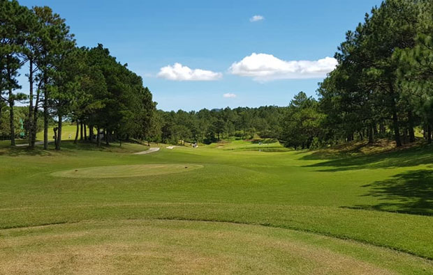 view from tee box, dalat palace golf club, dalat, vietnam