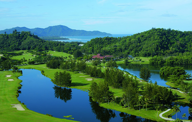 view over dalit-bay-golf-country-club, kota kinabalu, malaysia