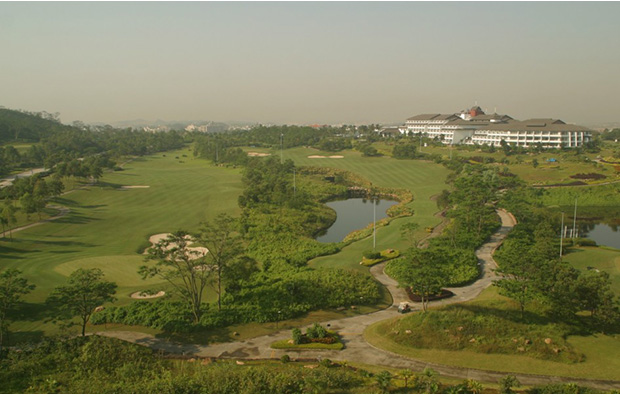 aerial view at els course mision hills in guangdong, china