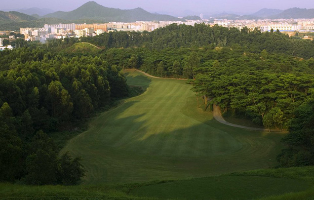 aerial view at els course mision hills in guangdong, china