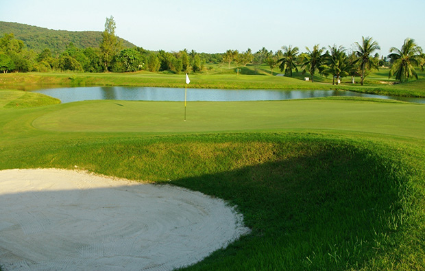 another green, emerald golf club, pattaya, thailand
