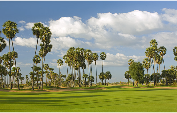 2nd hole angkor golf resort, siem reap, cambodia