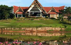 club house at indah puri golf resort, batam, indonesia