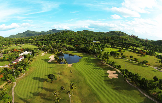 another aerial view, laem chabang international country club, pattaya, thailand
