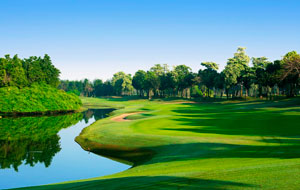 lake reflections, lam lukka country club, bangkok, thailand