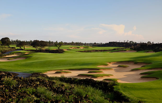 18th hole Lava Fields Golf Course Mission Hills