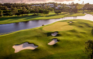 Aerial View Royal Pines Golf Club, Gold Coast, Australia