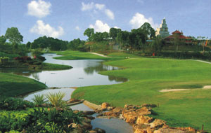 general view southlinks country club, batam island, indonesia