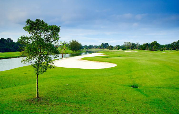 Hole 7 straits course Tanjong Putri Golf Resort, johor, malaysia